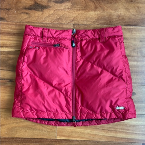Skhoop Red Quilted Skirt - Picture 1 of 7